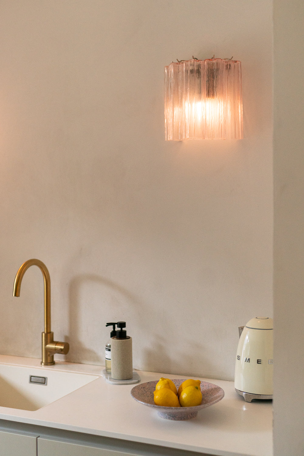 Wall light Tubes - pink transparant