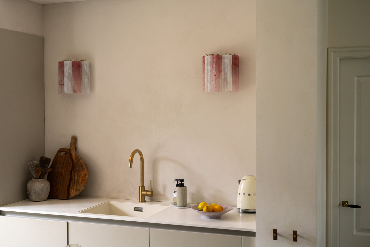 Wall light Tubes -  alabaster lollipop